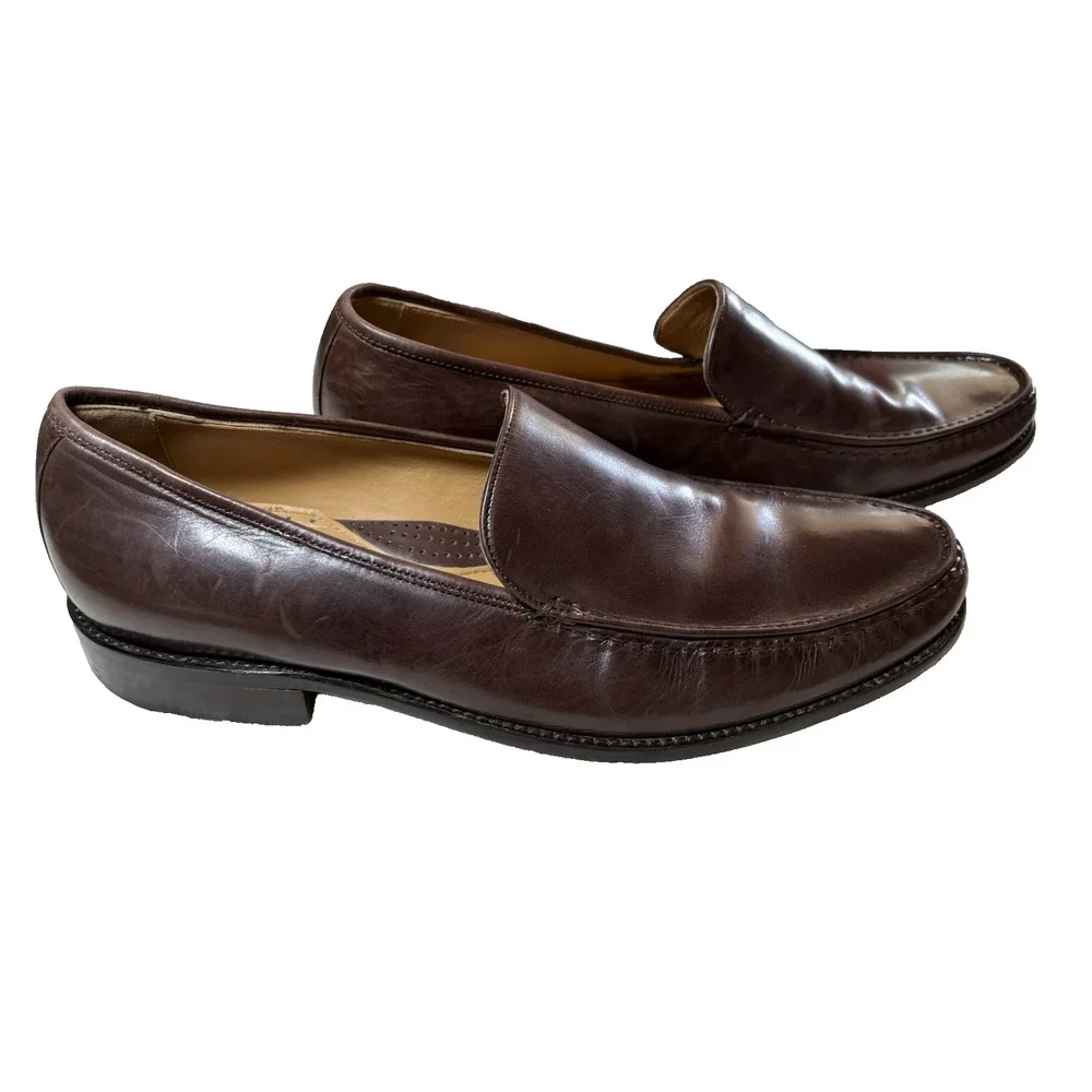 Johnston & Murphy Sheepskin Leather Loafers Slip-On Men's Sz 8 1/2M